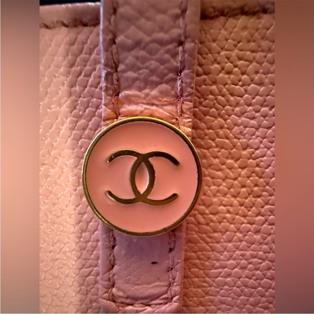 Chanel Pink Grained Calfskin CC Button Long Wallet - Picture 3 of 10